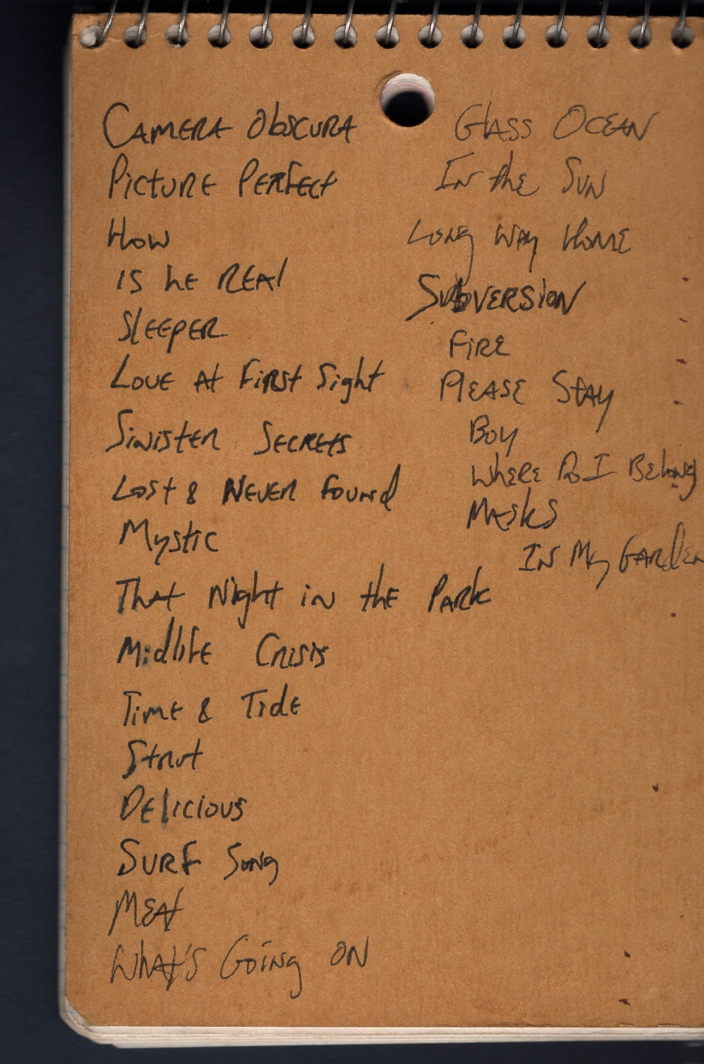 Scanned cassette archive image: 1988 Ad Astra Songs early
